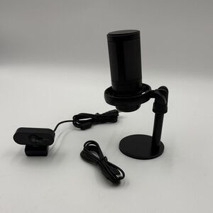Black USB Microphone and camera with Stand